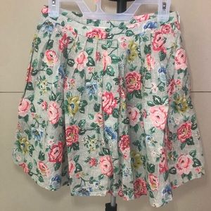 🌟3/$30🌟 Floral Molly Green Pleated Skirt